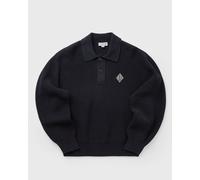 Lacoste Badge Accent Pearl Rib Polo Collar Sweater men Overshirts black in Größe:XXL