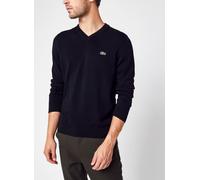 Lacoste - Bekleidung Pull Col V En Coton Biologique Uni Croco - schwarz - Größe S