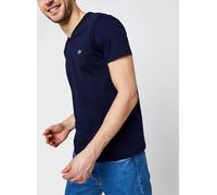 Lacoste - Bekleidung T-shirt col V en jersey de coton - Blau - Größe XS