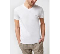 Lacoste Regular Fit T-Shirt weiß mit V-Ausschnitt - L