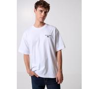 Lacoste Loose Fit T-Shirt aus reiner Baumwolle in Weiss, Größe XXL