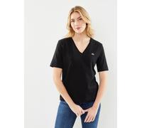 Lacoste V Neck Logo Damen T-Shirt schwarz - 34