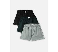 LACOSTE Herren Web-Boxershorts, 3er Pack - Striped Cotton Woven Label Boxers, Baumwolle Grün/Schwarz / M M Mehrfarbig
