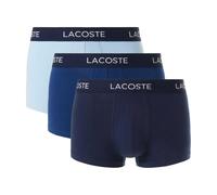 Lacoste - Boxershorts für Herren, Stretch, Baumwolle (3er-Pack) (Hellblau/Blau/Marine) S
