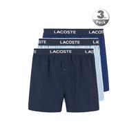 LACOSTE Boxershorts Herren Baumwolle blau gestreift, 7 (XL)