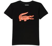 Lacoste Boys SPORT Tennis Technical Jersey Oversized Croc T-Shirt - black/orange (128 cm)