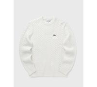 Lacoste Cable Knit Cotton Sweater men Pullovers white in Größe:S
