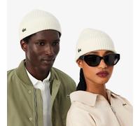 Lacoste - Rippstrick-Mütze - Mütze-Beanie OSFA weiß