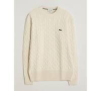 Lacoste Carded Wool Cable Crew Neck Lapland Weiß M