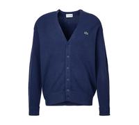 LACOSTE Cardigan Herren Comfort Fit Wolle blau, 48 (S)