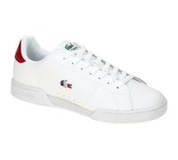 Lacoste Carnaby Cup Leather Sneaker reinweiß/rot - 44