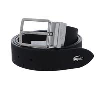LACOSTE Casual Plain Grained Leather Belt W130 Noir - kürzbar