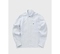 LACOSTE Hemd Herren Regular Fit Langarm Leinen blau/Weiß, 46
