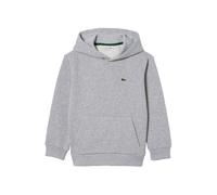 Lacoste Hoodie mit Logo-Patch in Mittelgrau Melange, Größe 140