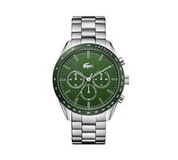 Lacoste Chronograph Quarz Uhr für Herren Kollektion Boston mit Silbernes Edelstahlarmband - 2011080