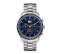 Lacoste Chronograph Quarz Uhr für Herren Kollektion Boston mit Silbernes Edelstahlarmband - 2011081