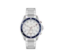 Lacoste Chronograph Quarz Uhr für Herren Kollektion MAINSAIL mit Silbernes Edelstahlarmband - 2011360