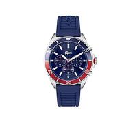 Lacoste Chronograph Quarz Uhr für Herren Kollektion TIEBREAKER mit Blaues Silikonarmband - 2011154