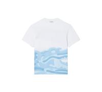 Lacoste - Classic Fit Printed T-Shirt - T-Shirt-kurzarm M weiss / blau