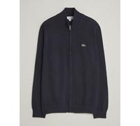 Lacoste Cotton Knitted Full Zip Navy Blue Blau XXL