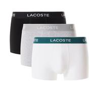 Lacoste Trunks 3er-Pack mit elastischem Label-Bund Silber Melange Größe L