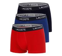 Herren Boxershorts Lacoste Cotton Stretch Jersey 3P - black/red/dark blue - Mehrfarbig (S)