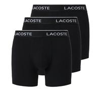 Lacoste Stretch Cotton Long Boxershorts schwarz/weiß (3er-Pack) - XL