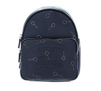 Lacoste Damen-Rucksack CROCO CREW aus genarbtem Leder mit Raketenprint - ECLIPSE ALLOVER RAQUETTE Size Eine Größe Blau