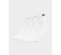 Lacoste Crocodile 3-Pack Quarter Socks - Herren, Weiss - 9-11