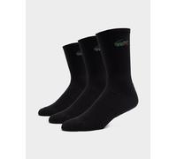 Lacoste Crocodile 3er-Pack Crew Socken - Damen, Schwarz 3-5.5