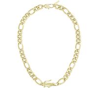 Edelstahlkette LACOSTE "CROCODILE, 2040371, 2040372", gold (gelbgoldfarben), Halsketten, Damen, Edelstahl, L: 56cm (95306932-0) gelbgoldfarben