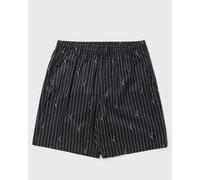 Lacoste Crocodile Print Stripe Cotton Shorts L / Noir / Blanc