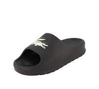 Lacoste Damen Pantoletten Serve Slide 2.0 123 1 CFA, Frauen Slipper,schluepfschuhe,Slip-ons,Backless Slipper,SCHWARZ/Offwhite (454),38 EU / 5 UK