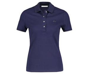 Lacoste Damen Poloshirt Slim Fit Kurzarm, marine, Gr. 38