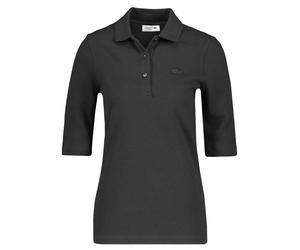 Lacoste Damen Poloshirt Slim Fit Kurzarm, schwarz, Gr. 36