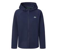 Sweatjacke LACOSTE "Lacoste SH0152 Sweatjacke Damen Bekleidung", Damen, Gr. M, blau (dunkelblau), 71% Polyester, 25% Baumwolle, 4% Elasthan, Sweatjacken Sweatjacke (12479128-M) dunkelblau