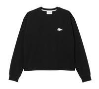 LACOSTE Damen Sweatshirt, Rundhals - Loungewear, Logo, Baumwollmischung, uni Schwarz/Weiß / M M Schwarz
