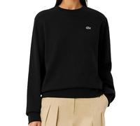 Lacoste Damen-Sweatshirt, schwarz, Relaxed Fit Fleece, Crew Neck, Schwarz , 36