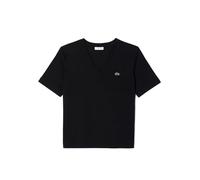 Lacoste V Neck Logo Damen T-Shirt schwarz - 42