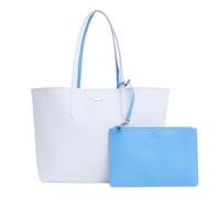 LACOSTE Damen Wendetasche mit Pochete - ANNA Shopping Bag, 35x30x14cm (BxHxT), mehrfarbig Hellblau/Türkisblau