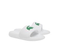 Lacoste Damen Women's Serve Slide 1.0 Sandale, WHT/GRN, 40.5 EU