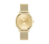 Quarzuhr LACOSTE "CROCORIGIN", goldfarben, gelbgoldfarben, Armbanduhren, Damen, Armbanduhr, Damenuhr, Edelstahlarmband, analog, Glassteine (83532349-0) goldfarben, gelbgoldfarben