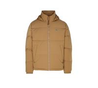Lacoste Regular Fit Daunenjacke mit Stehkragen und integrierter Kapuze in Camel, Größe L