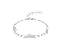 Lacoste Doppeltes Ketten-Armband für Damen Kollektion CROCODILE aus Edelstahl mit Charms in Form eines Krokodils - 2040471