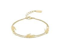Lacoste Doppeltes Ketten-Armband für Damen Kollektion CROCODILE aus Gelbgold mit Charms in Form eines Krokodils - 2040470