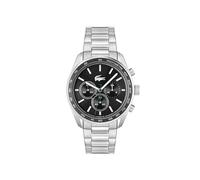 Lacoste DREI-Zeiger-Uhr für Herren, Silber-weißes Stahlarmband