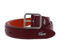 LACOSTE Elegance Bicolor Reversible Belt W80 Bordeaux Fango