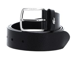 LACOSTE Elegance Grained Leather Belt W105 Noir