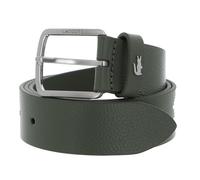 LACOSTE Elegance Grained Leather Belt W90 Kaki