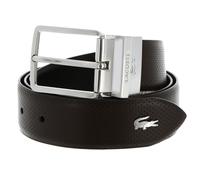 LACOSTE Elegance Punch Plain Leather Belt W115 Marron Noir - kürzbar